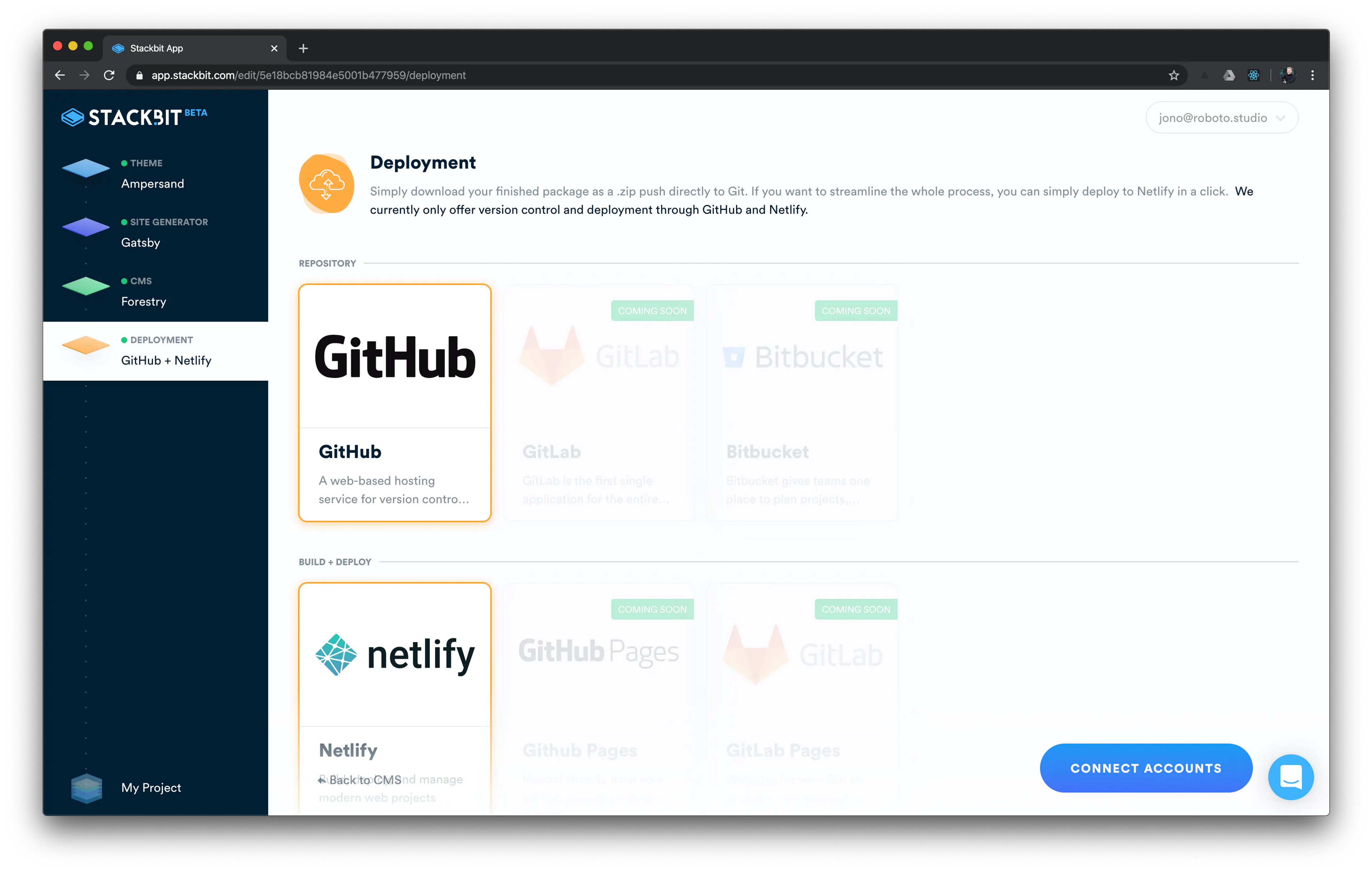 Using GitHub and Netlify