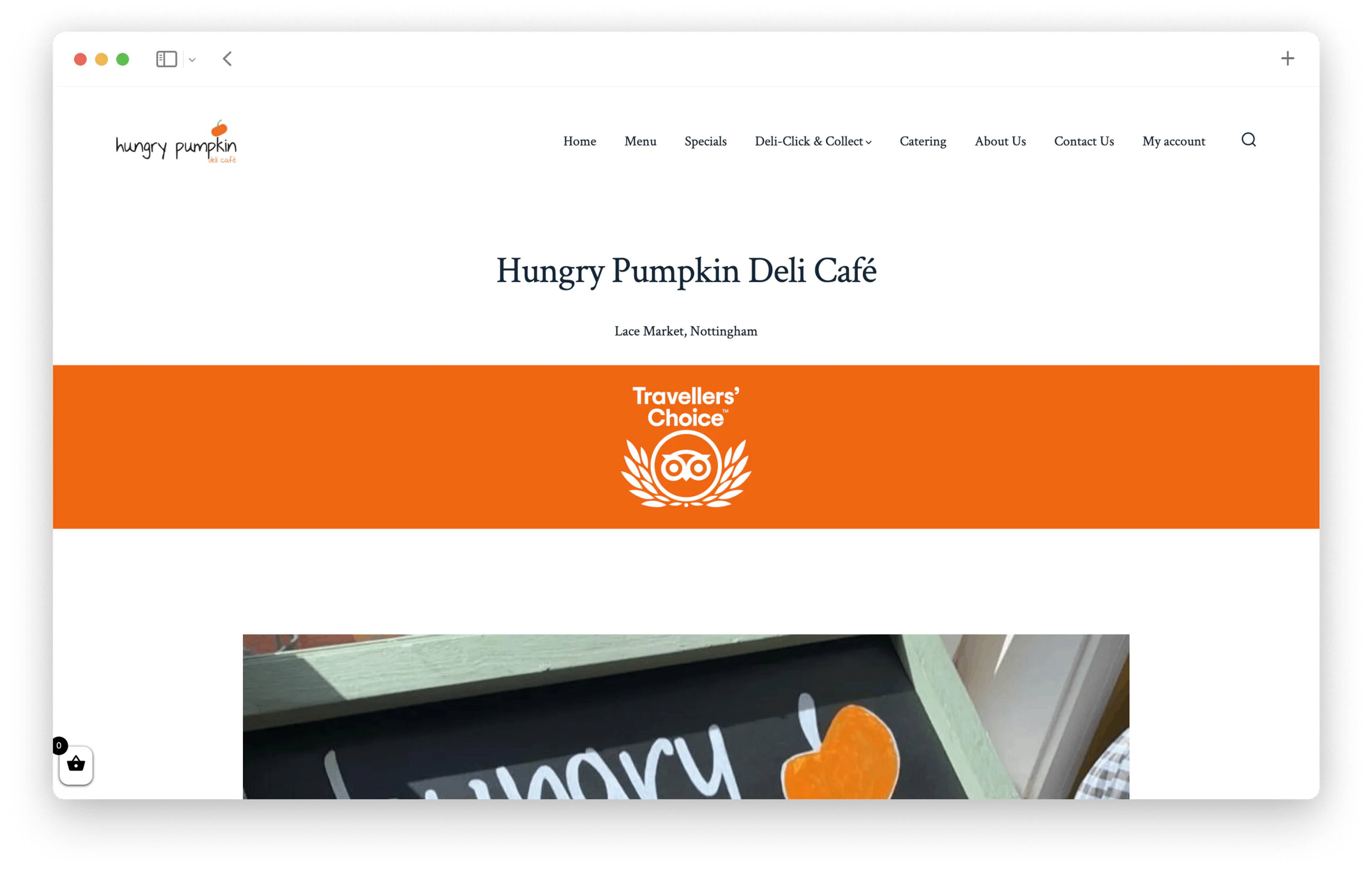 Hungry pumpkin Wordpress website in browser