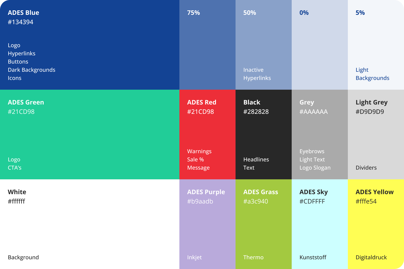 Ades Corporate Color System
