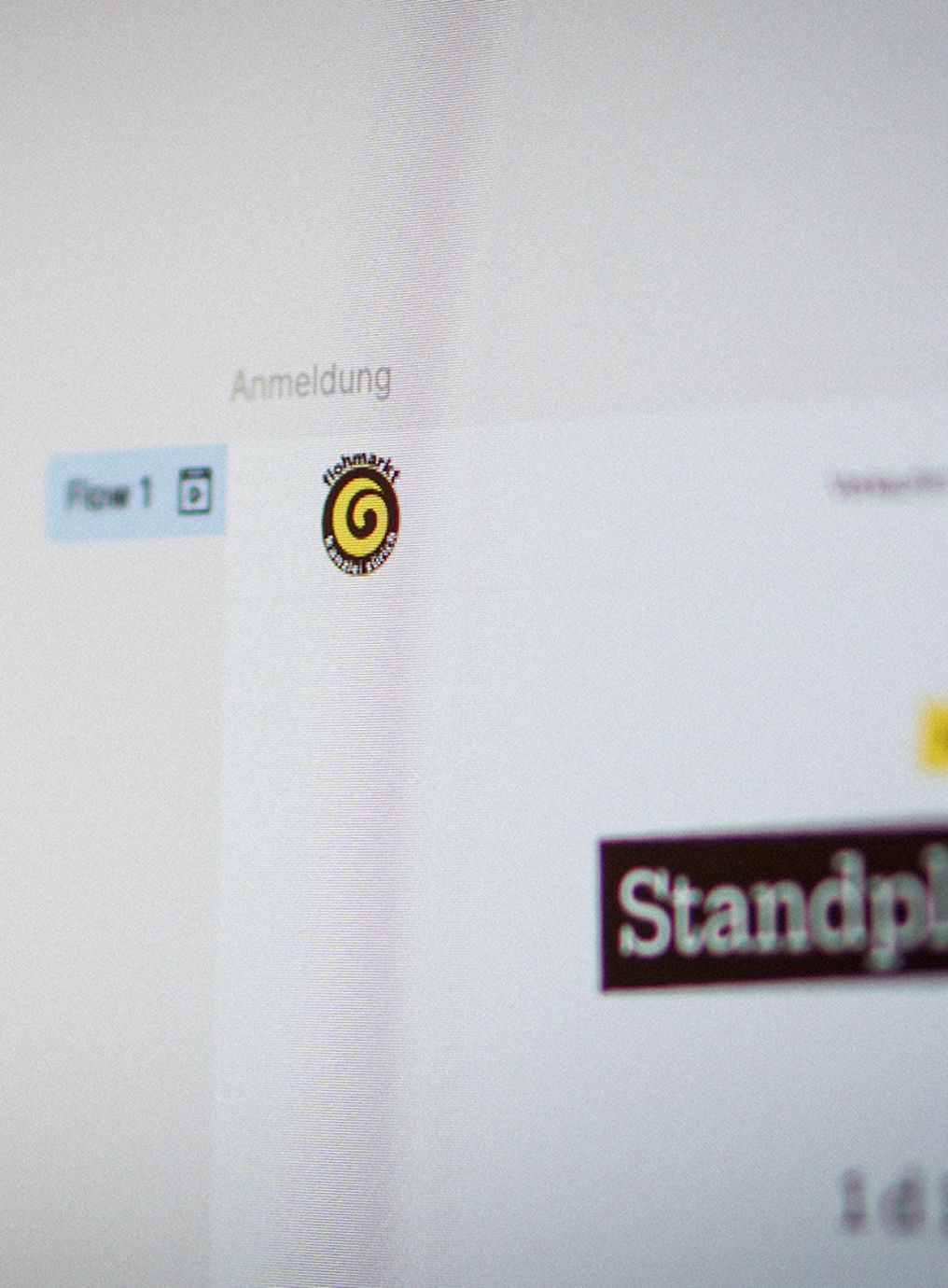 Anmeldeprozess über die Webseite