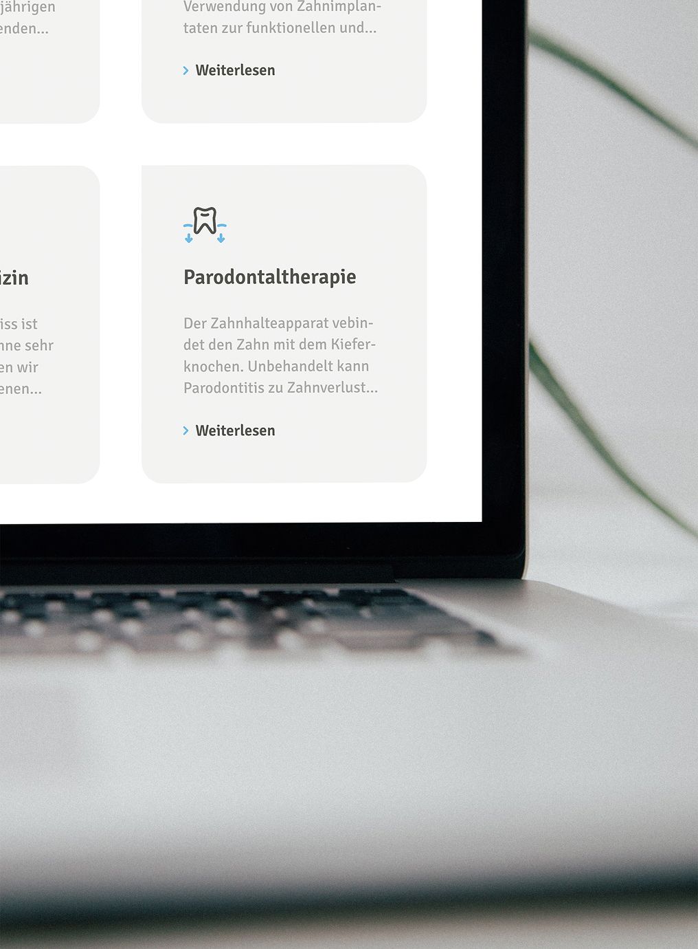 Firmenauftritt Zahnarztpraxis – Piktogramme