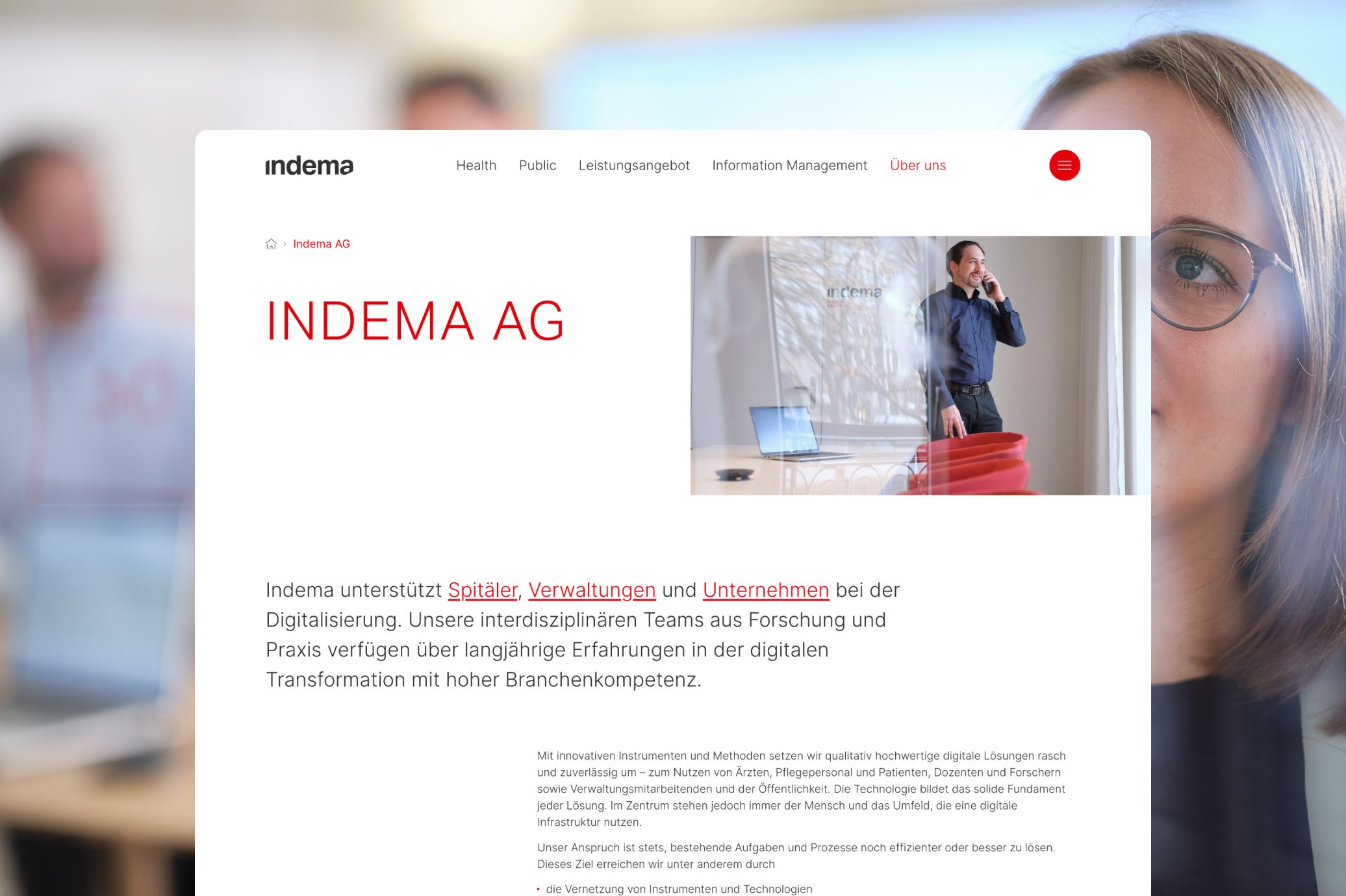 indema ag – Redesign Website