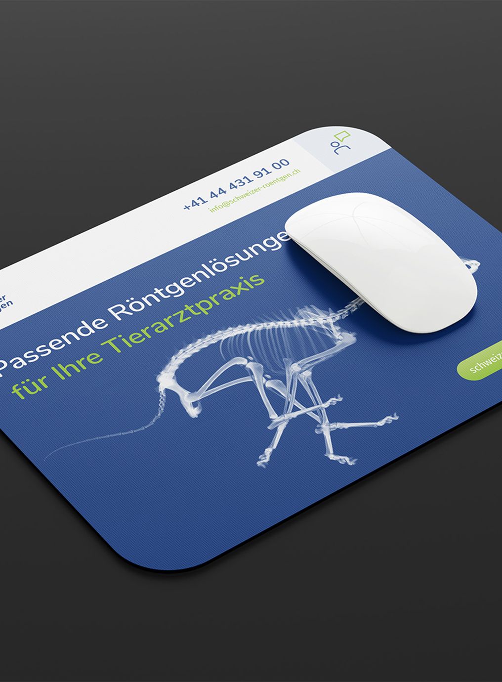 Mausmatte als Give-away bei Neuinstallationen von Röntgenanlagen