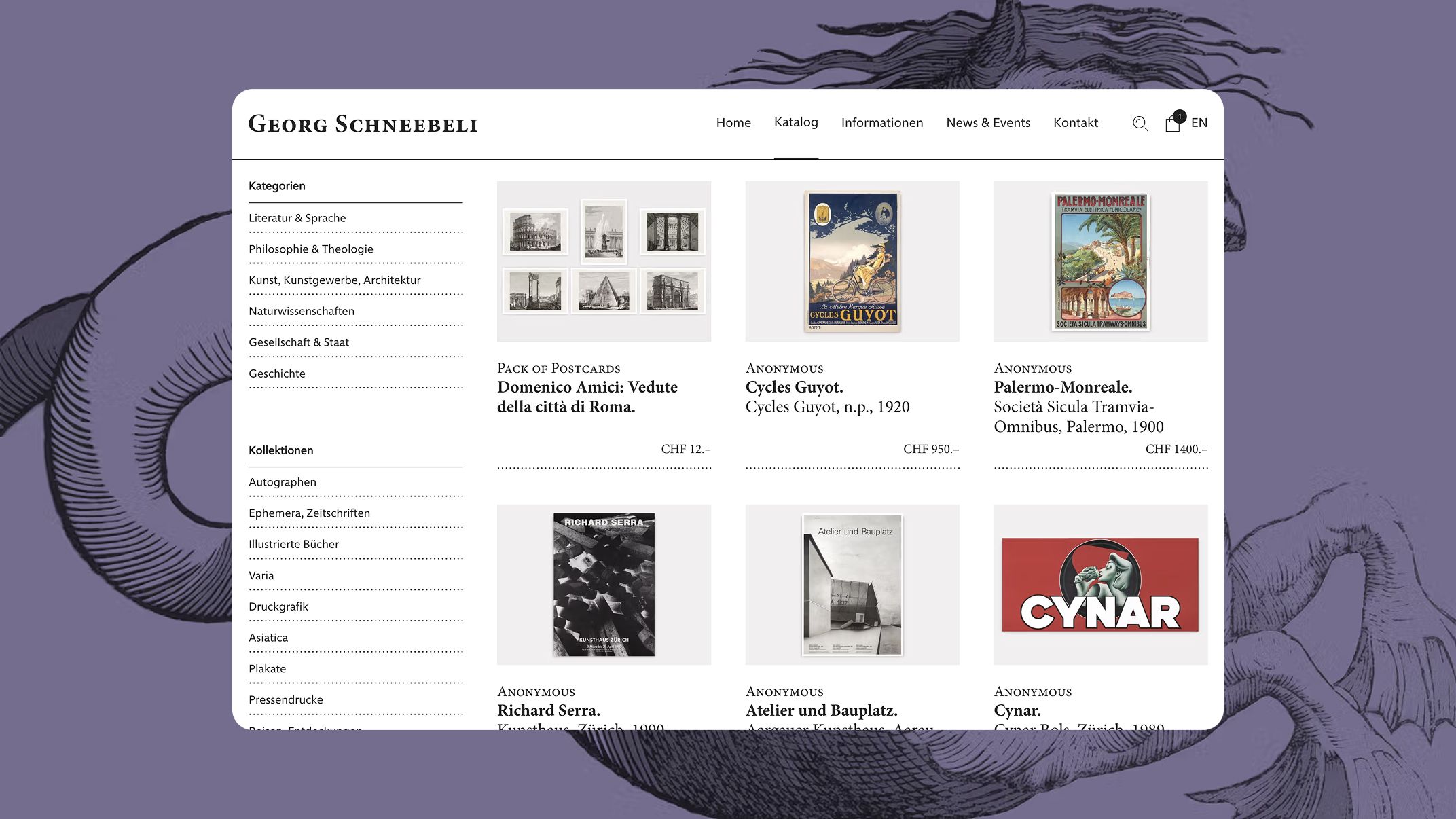 Online-Shop – Katalog-Übersicht