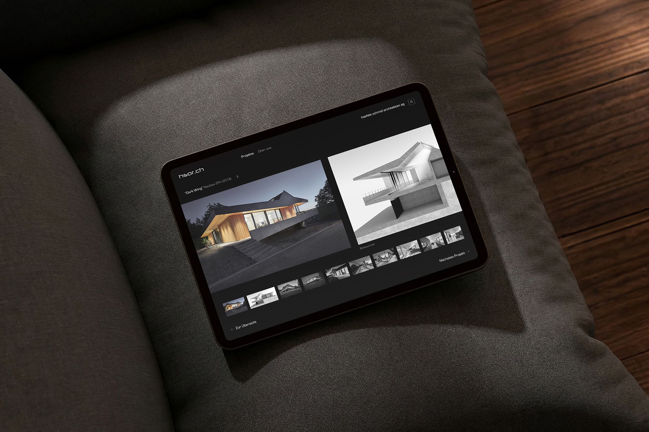 Projektseite mit Slideshow für eine bessere Übersicht