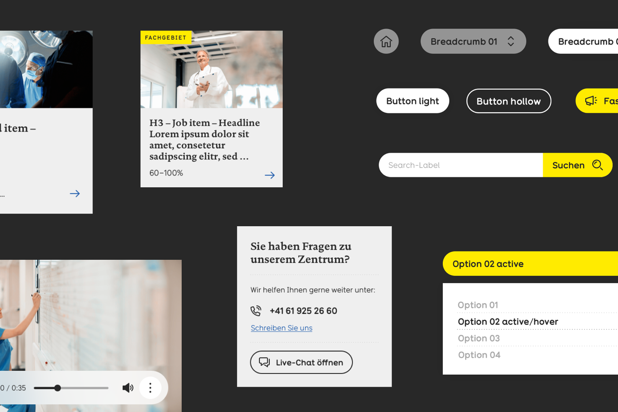Spital-Webseite – Design-System