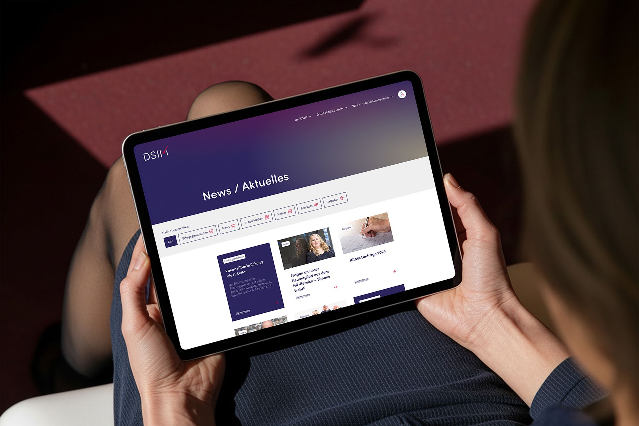DSIM Webseite mit Blogpost mit Sanity CMS