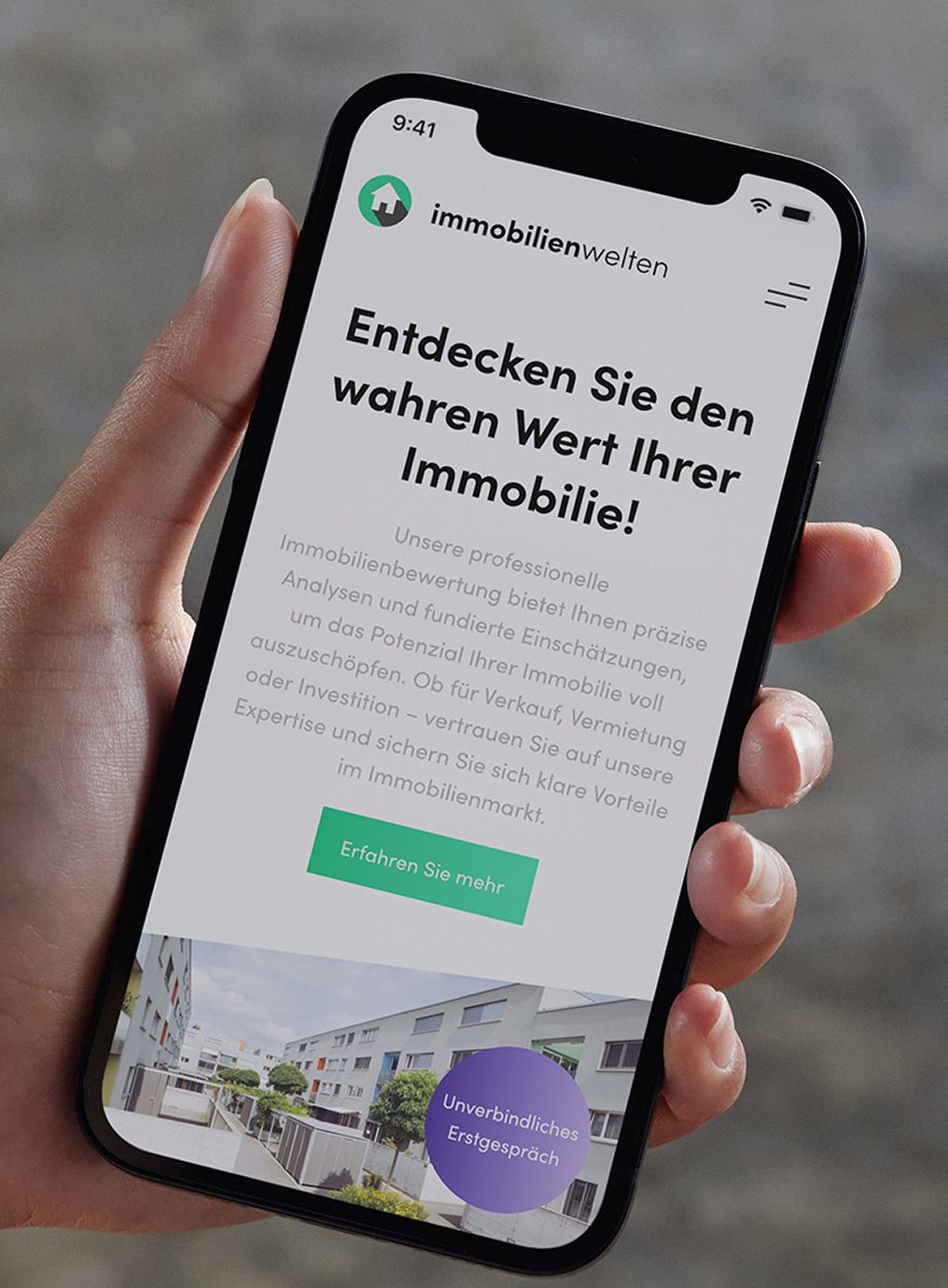 Homepage von Makler-Webseite