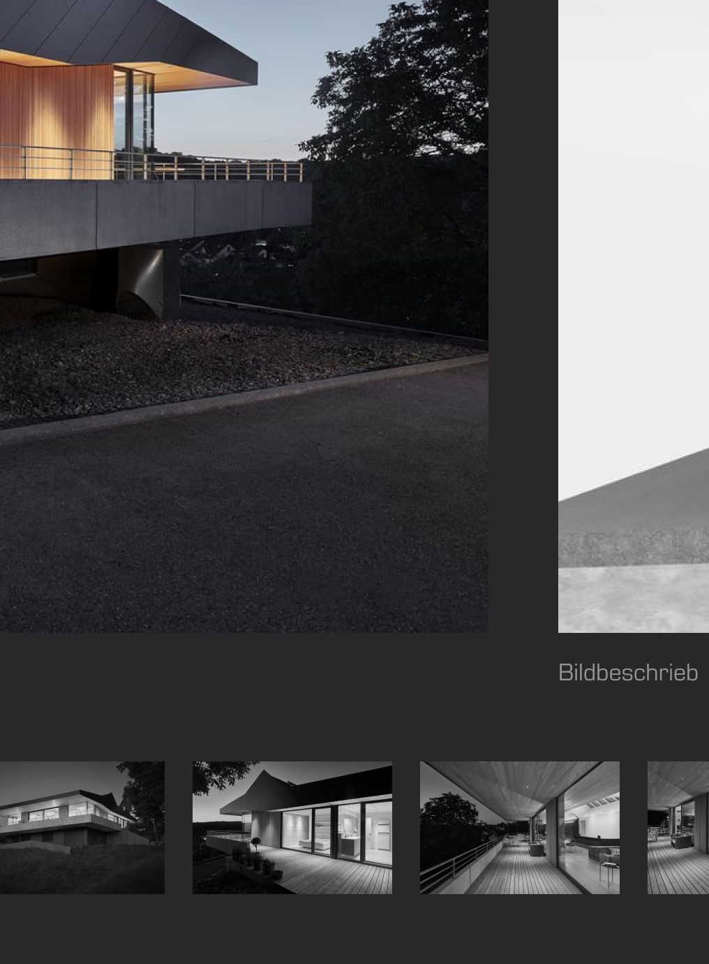 Slideshow für Projektbilder auf Architektur-Webseite 