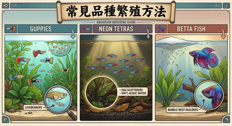 常見品種繁殖方法:孔雀魚、燈魚、鬥魚實戰教學