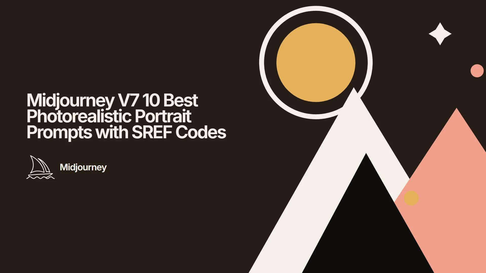 Midjourney V7 10 Best Photorealistic Portrait Prompts with SREF Codes