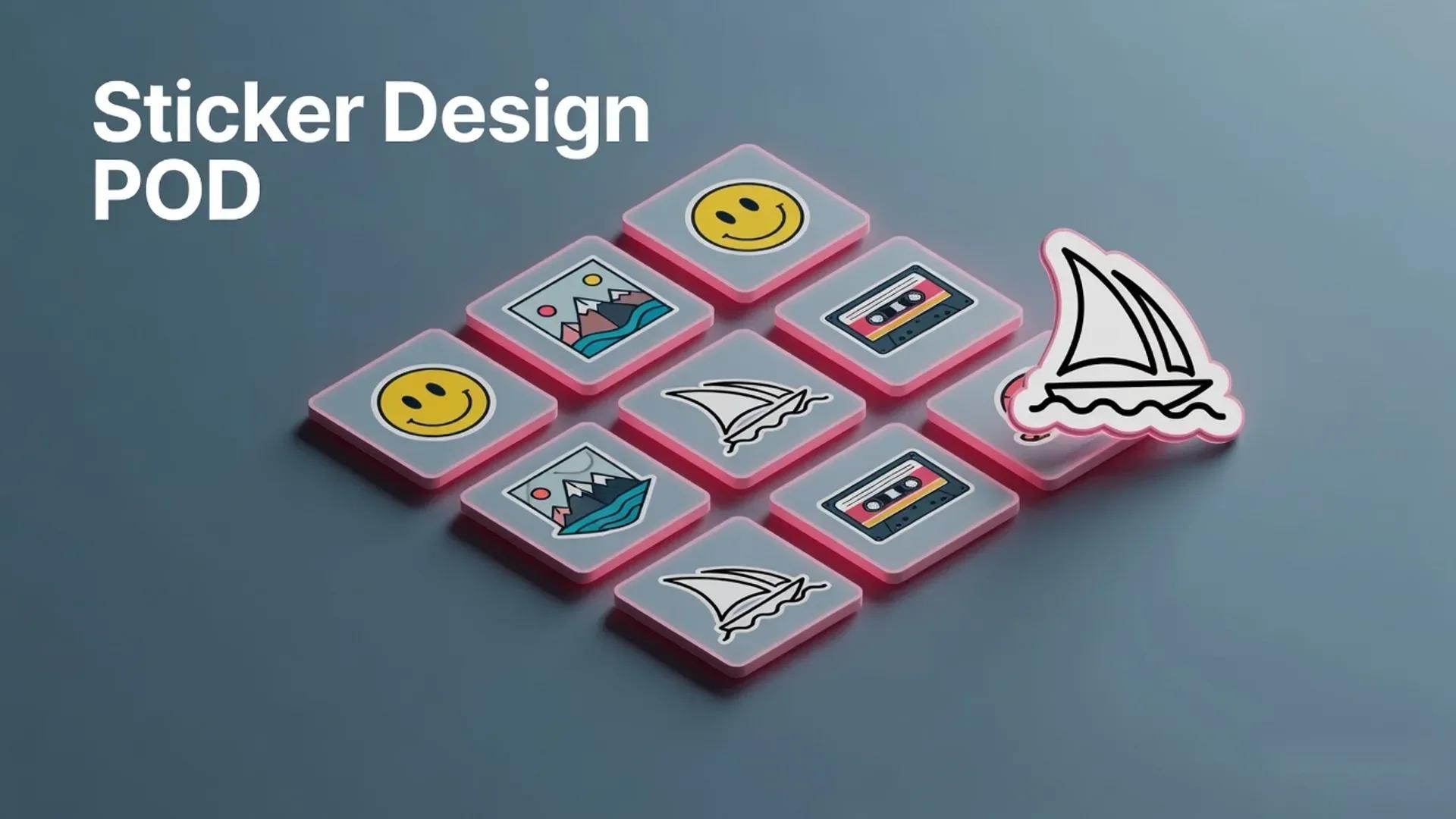 Midjourney V7 15 Best Sticker Design Prompts for Print on Demand