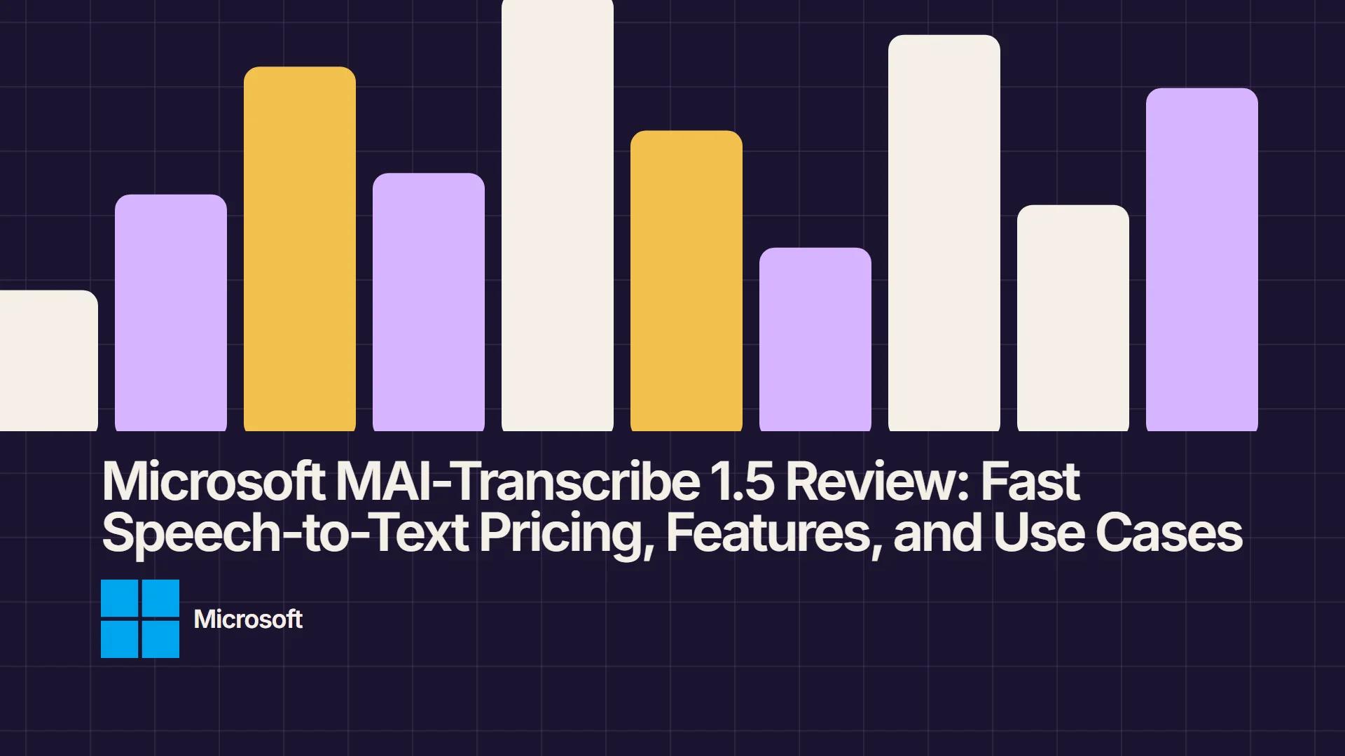 Microsoft MAI-Transcribe 1.5 Review: Fast Speech-to-Text Pricing, Features, and Use Cases