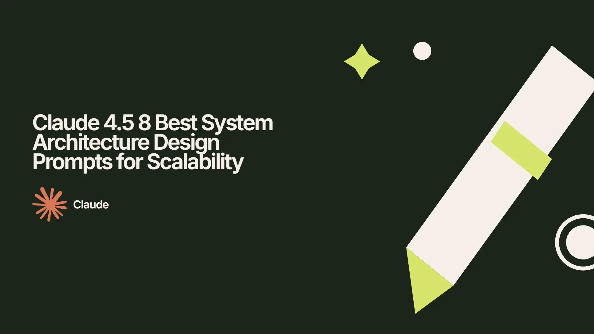 Claude 4.5 8 Best System Architecture Design Prompts for Scalability