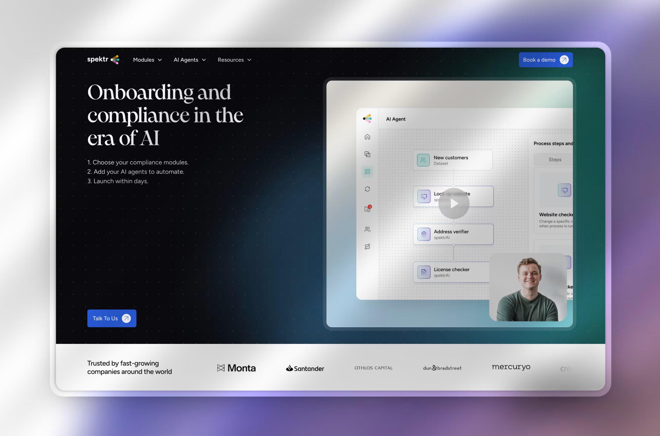 Spektr website design and Webflow build by Sumsar Studio
