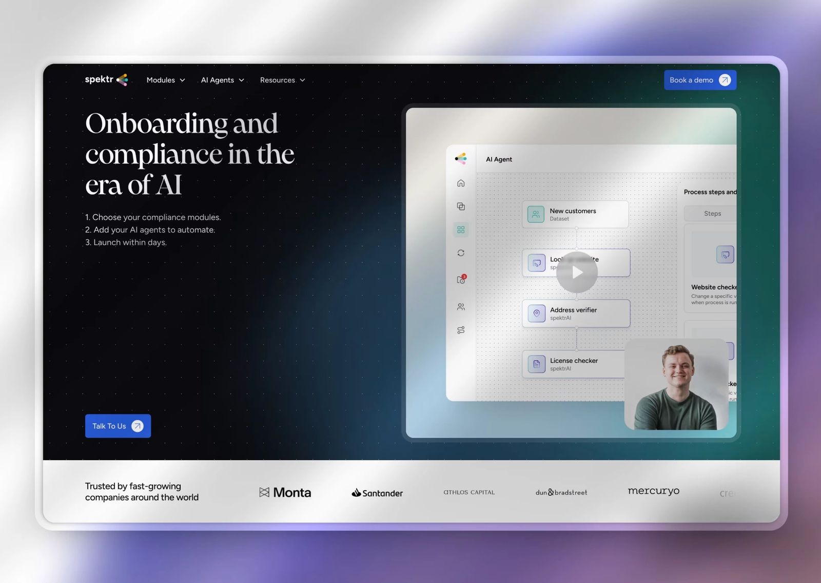 Spektr website design and Webflow build by Sumsar Studio