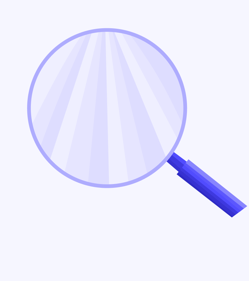 Magnifying glass illustration for frequently asked questions