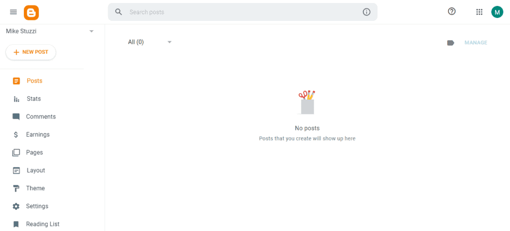 Blogger - Dashboard