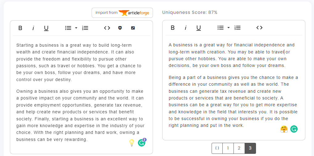 WordAi example