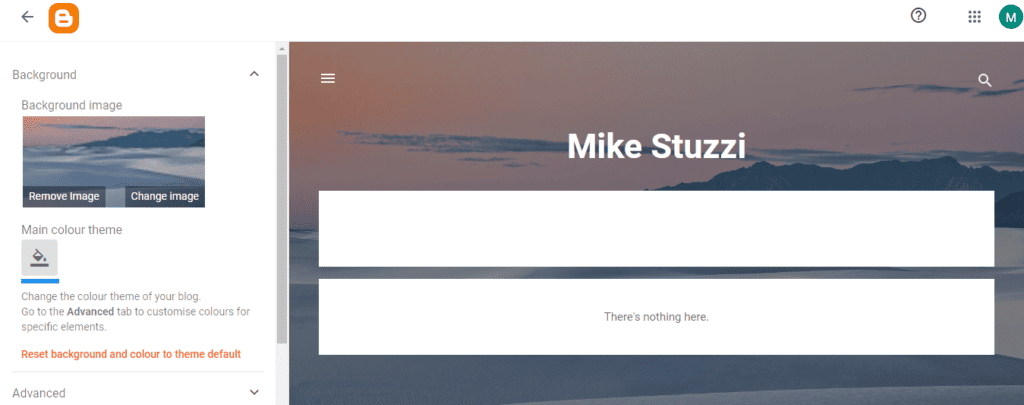 Blogger - Customize theme