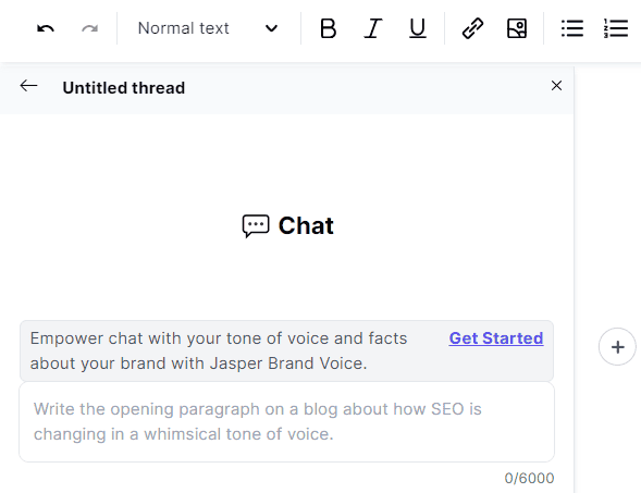 Jasper AI Chat Mode