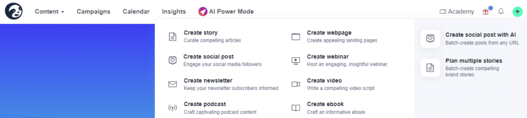 StoryChief Dashboard