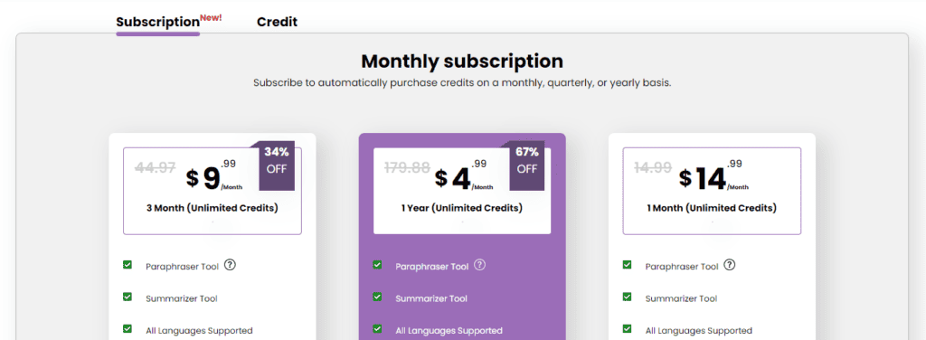 Rewording.io Pricing