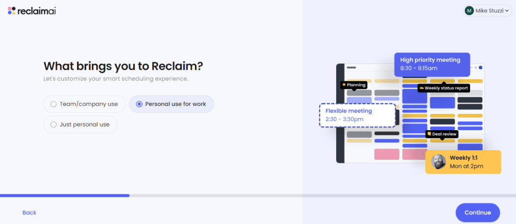 Reclaim AI - Onboarding 1