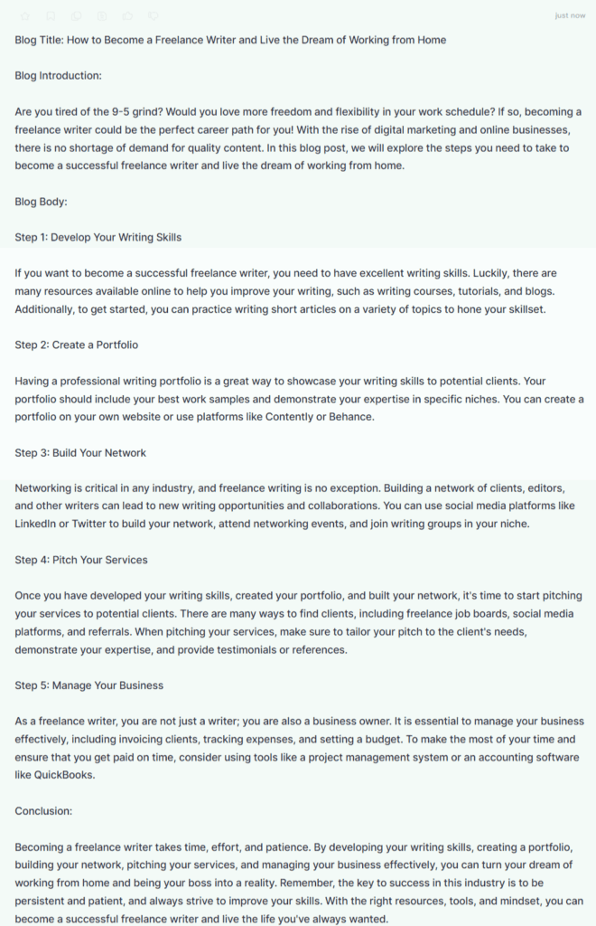 Jasper.ai One-Shot Blog Post - Output