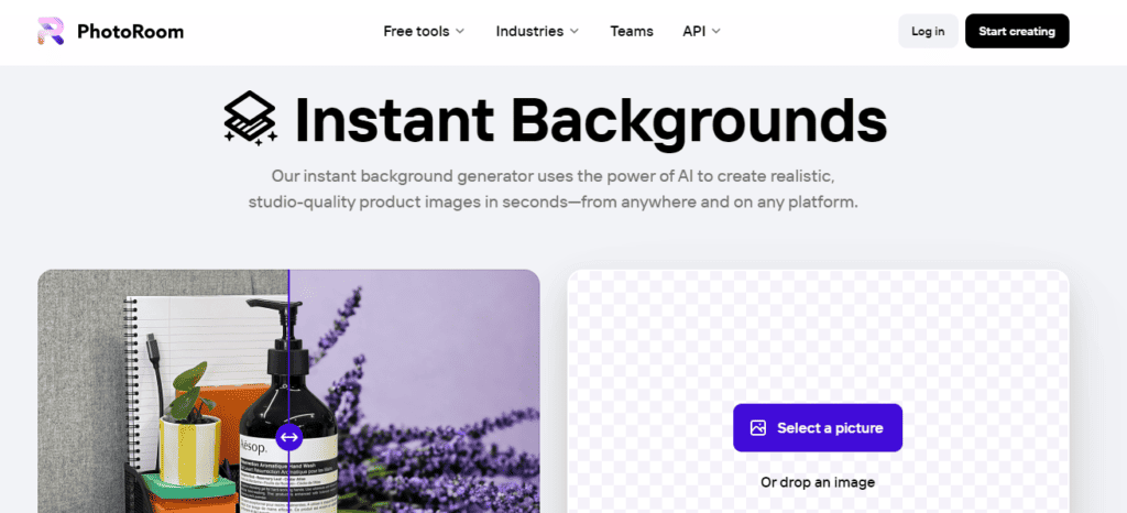 PhotoRoom - Instant Background AI Generator
