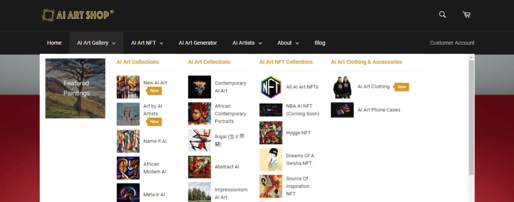 AI Art Shop - Marketplace