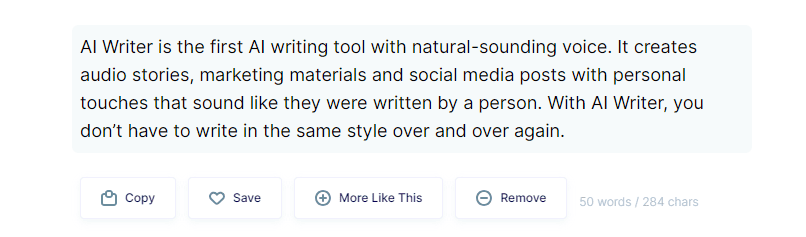 Copy.ai Product Description - Output