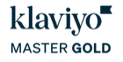Klaviyo Master Gold partner badge