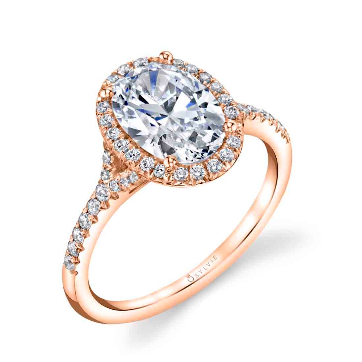 Oval Halo Engagement Ring - photo 2