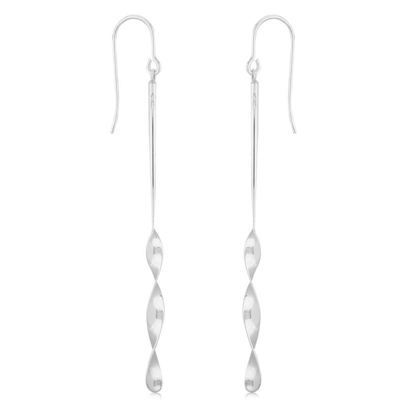 Sterling Silver Twist Earrings