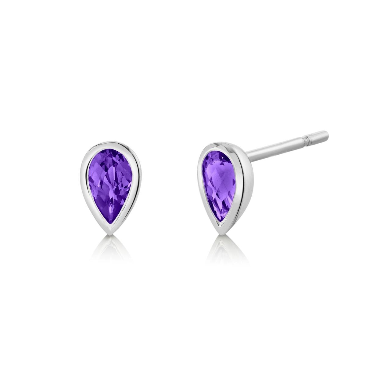 Amethyst Stud Earrings
