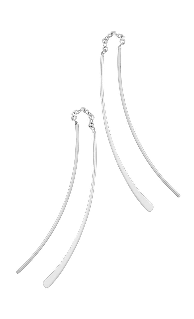 White Gold Threader Earrings