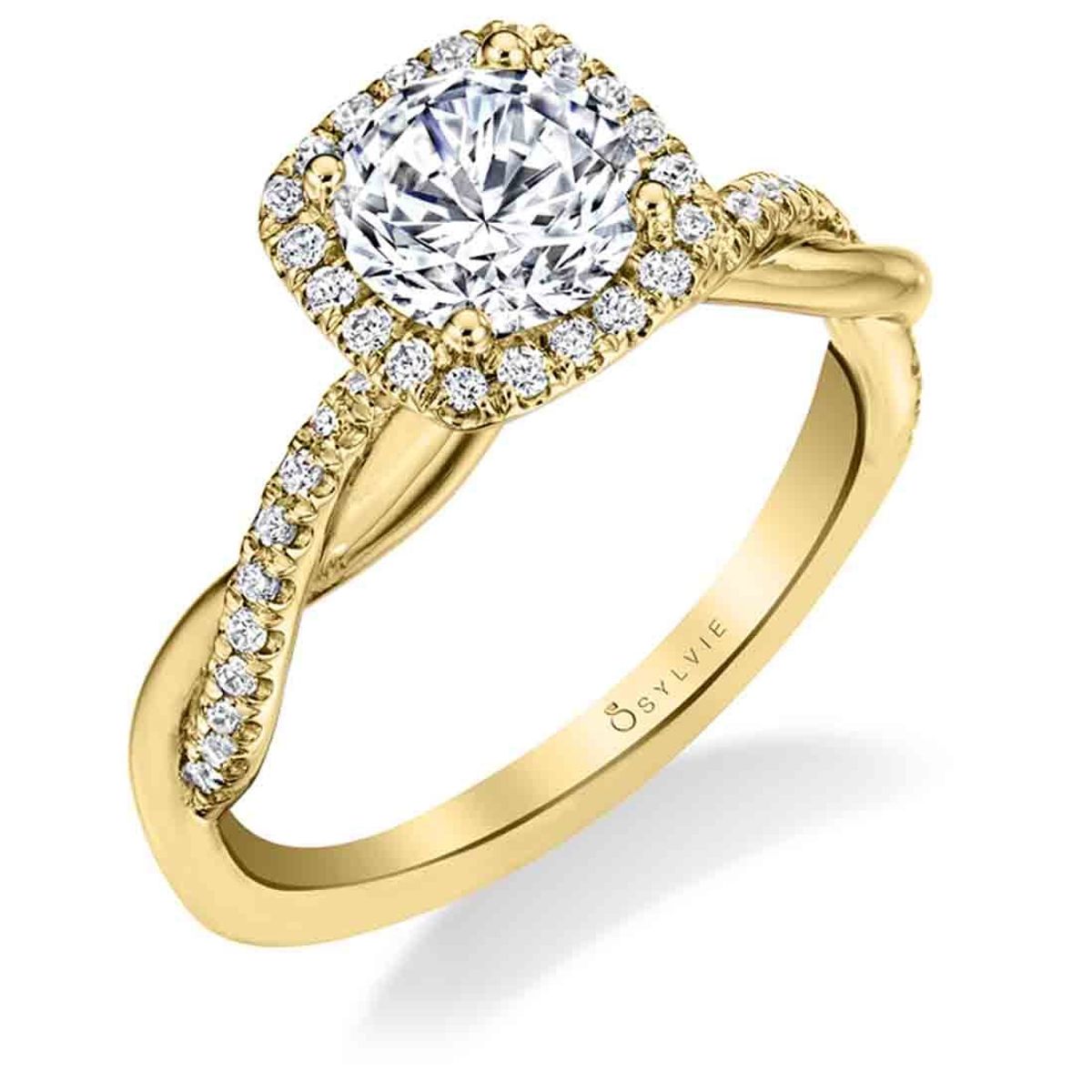 Round Diamond Ring With Cushion Halo - photo 2