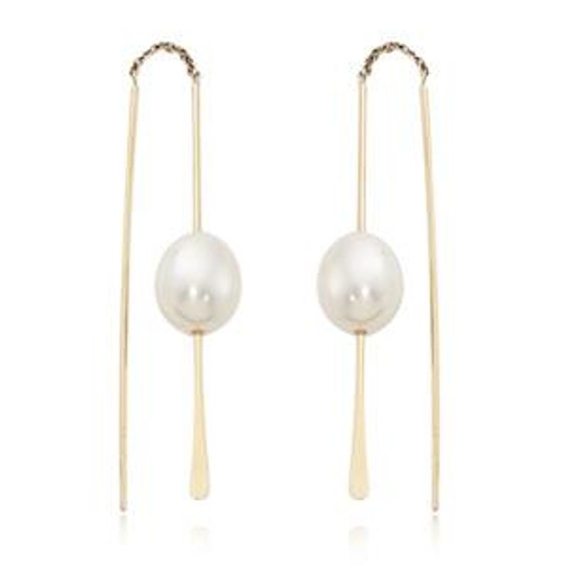 Yellow Gold Threader Earrings