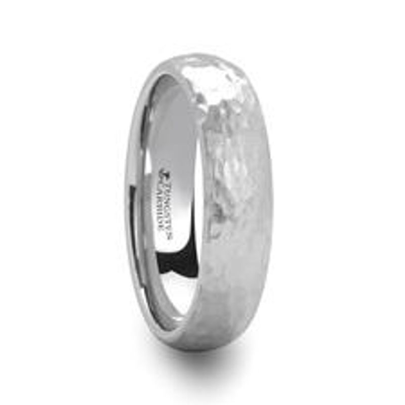 White Tungsten Men's Band