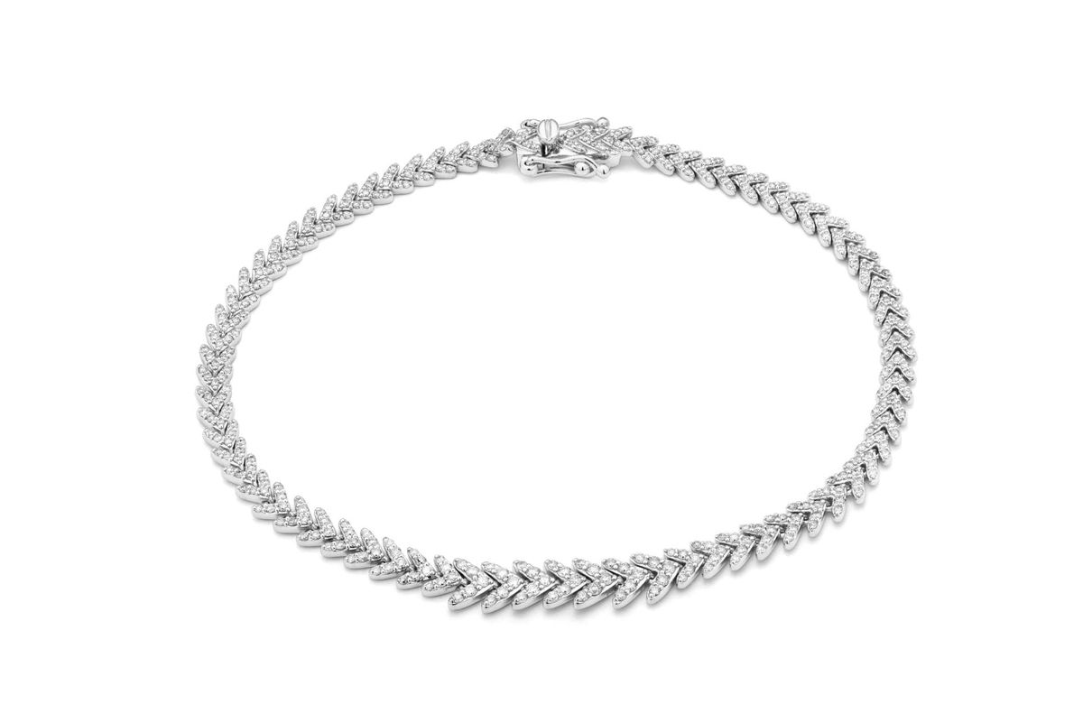 Diamond Feather Bracelet