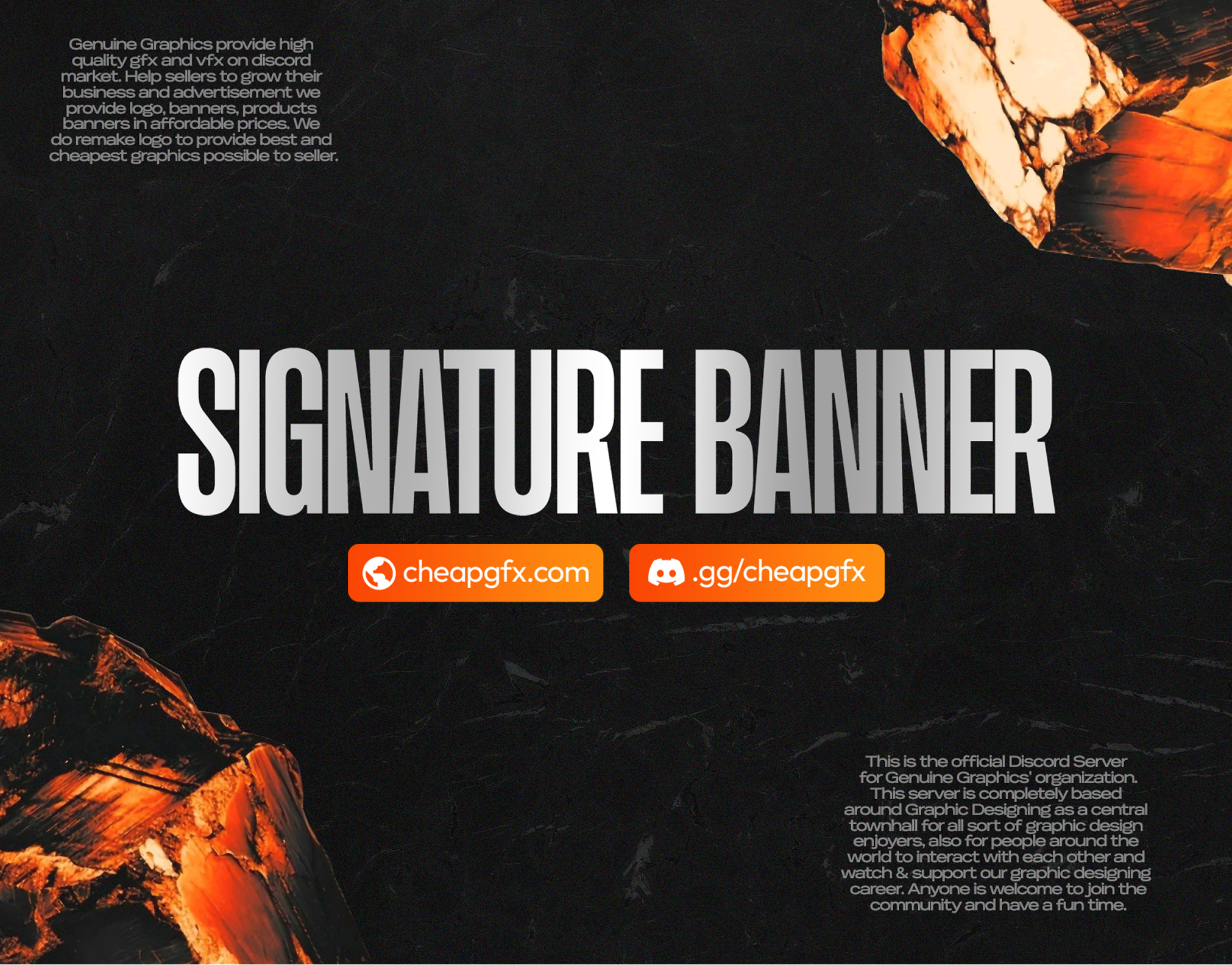Stunning Signature banners for marketing.