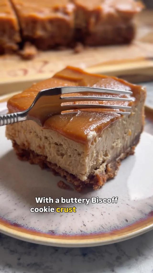 Biscoff Caramel Cheesecake Bars!
