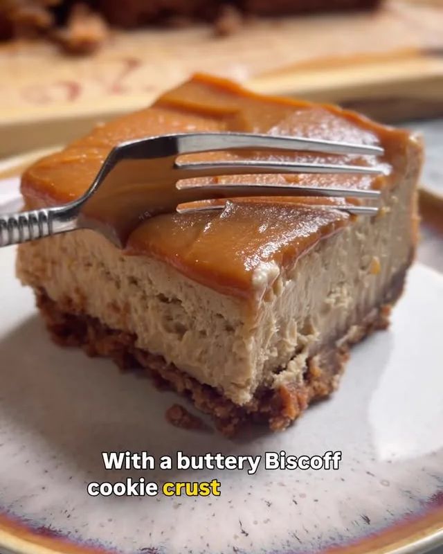 Biscoff Caramel Cheesecake Bars!