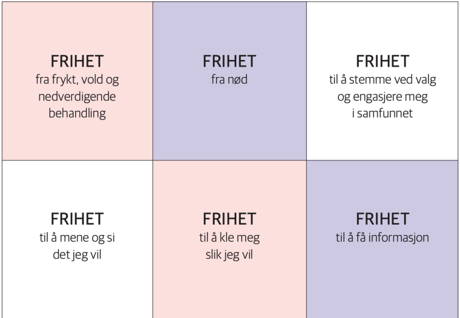 Eksempler på ulike typer friheter