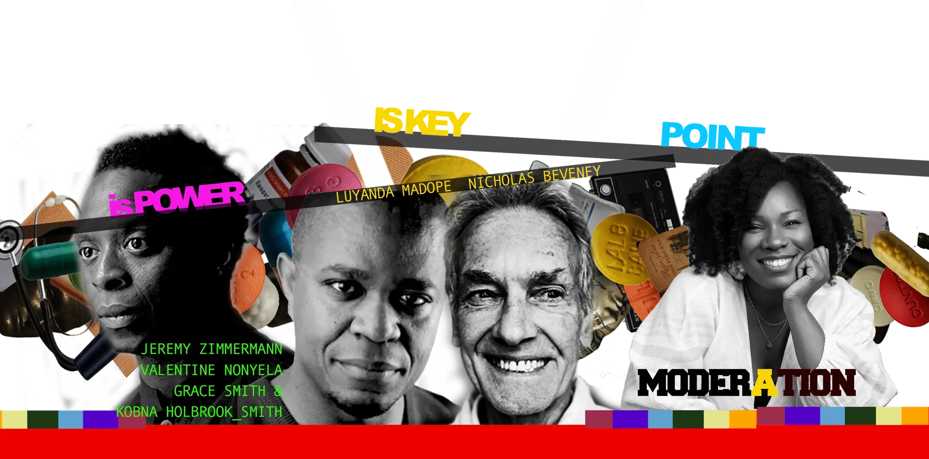 VAST XL panel artwork: portraits of the speakers cut into a collage of vinyl, cassettes and film stills.