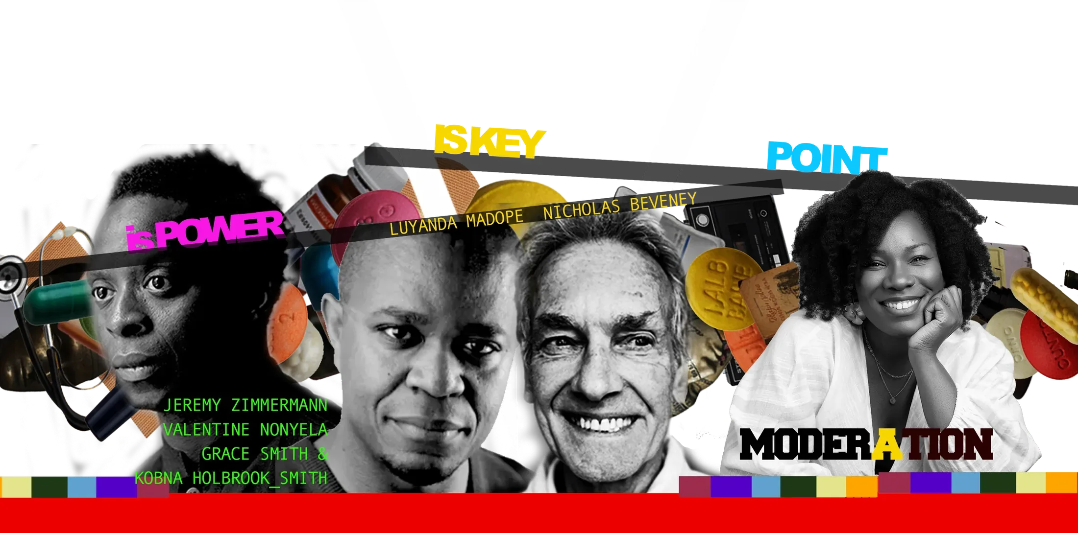 VAST XL panel artwork: portraits of the speakers cut into a collage of vinyl, cassettes and film stills.