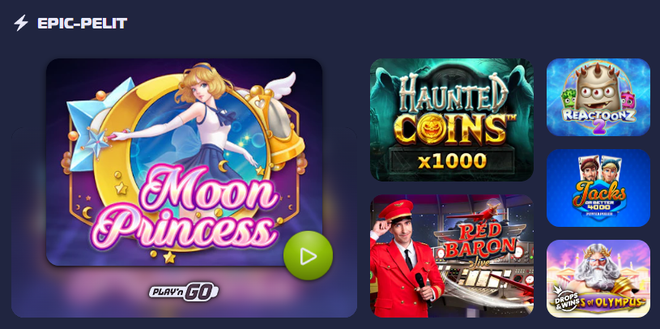 epicbet casinon pelivalikoimaa