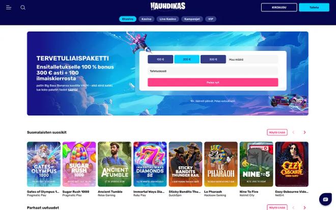 Vauhdikas kasinon aula