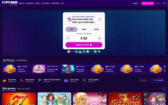 Cipherwins kasinon aula